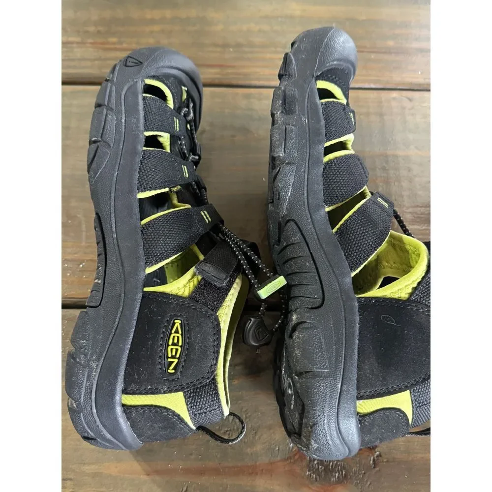 KEEN Newport H2 Kids Sport Sandals Waterproof Hiking Water Black‎ Yellow Sz 5